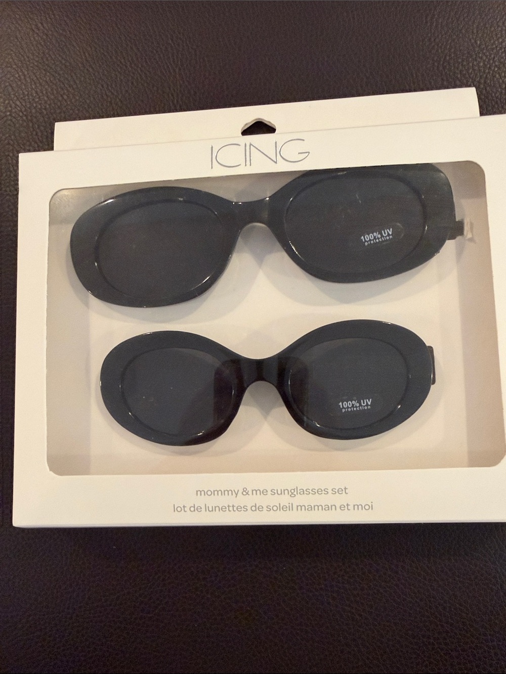 Icing Black Mommy & Me Sunglasses Set - Matching Black Frames
